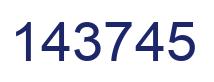Number 143745 blue image