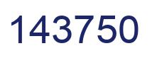 Number 143750 blue image