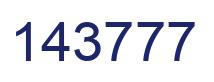 Number 143777 blue image