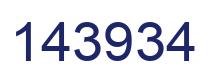 Number 143934 blue image