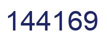 Number 144169 blue image