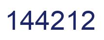 Number 144212 blue image