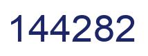 Number 144282 blue image