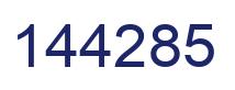 Number 144285 blue image