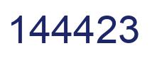 Number 144423 blue image