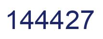Number 144427 blue image