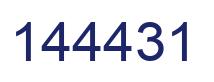 Number 144431 blue image