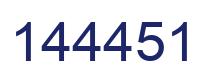 Number 144451 blue image