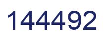 Number 144492 blue image