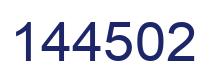 Number 144502 blue image