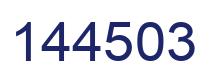 Number 144503 blue image