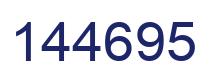Number 144695 blue image