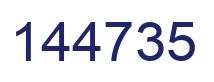 Number 144735 blue image