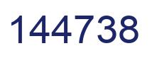 Number 144738 blue image