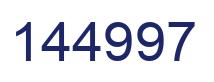Number 144997 blue image