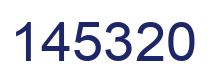 Number 145320 blue image