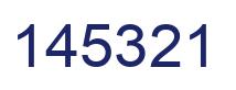 Number 145321 blue image