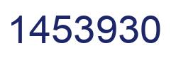 Number 1453930 blue image