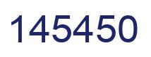 Number 145450 blue image