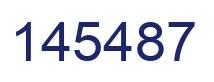 Number 145487 blue image