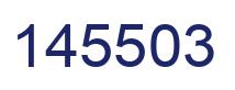 Number 145503 blue image