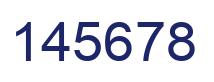 Número 145678 imagen azul