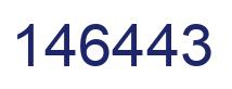 Number 146443 blue image