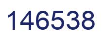 Number 146538 blue image