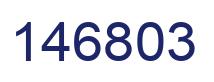 Number 146803 blue image