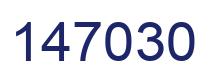 Number 147030 blue image