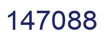 Number 147088 blue image