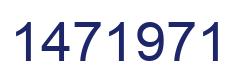 Number 1471971 blue image