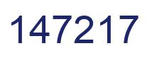 Number 147217 blue image