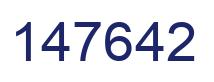 Number 147642 blue image