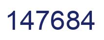 Number 147684 blue image