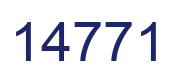 Number 14771 blue image