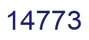 Number 14773 blue image
