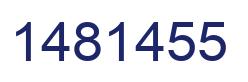 Number 1481455 blue image