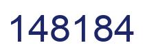 Number 148184 blue image