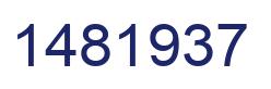 Number 1481937 blue image