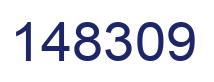 Number 148309 blue image