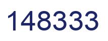 Number 148333 blue image