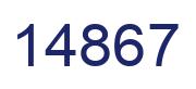 Número 14867 imagen azul
