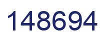 Number 148694 blue image