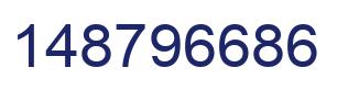 Number 148796686 blue image