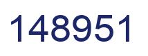 Number 148951 blue image