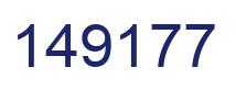Number 149177 blue image