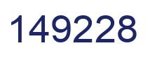 Number 149228 blue image