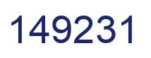 Number 149231 blue image