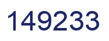 Number 149233 blue image